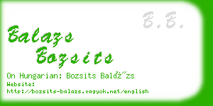 balazs bozsits business card